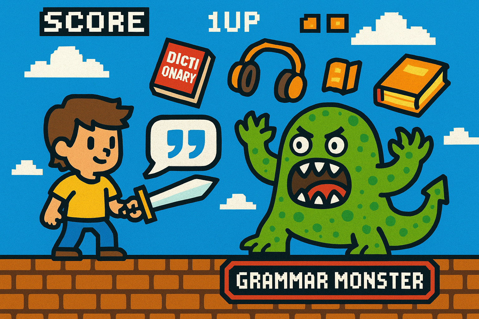 If English Were a Video Game: Levels, Power-Ups, and Hidden Bosses